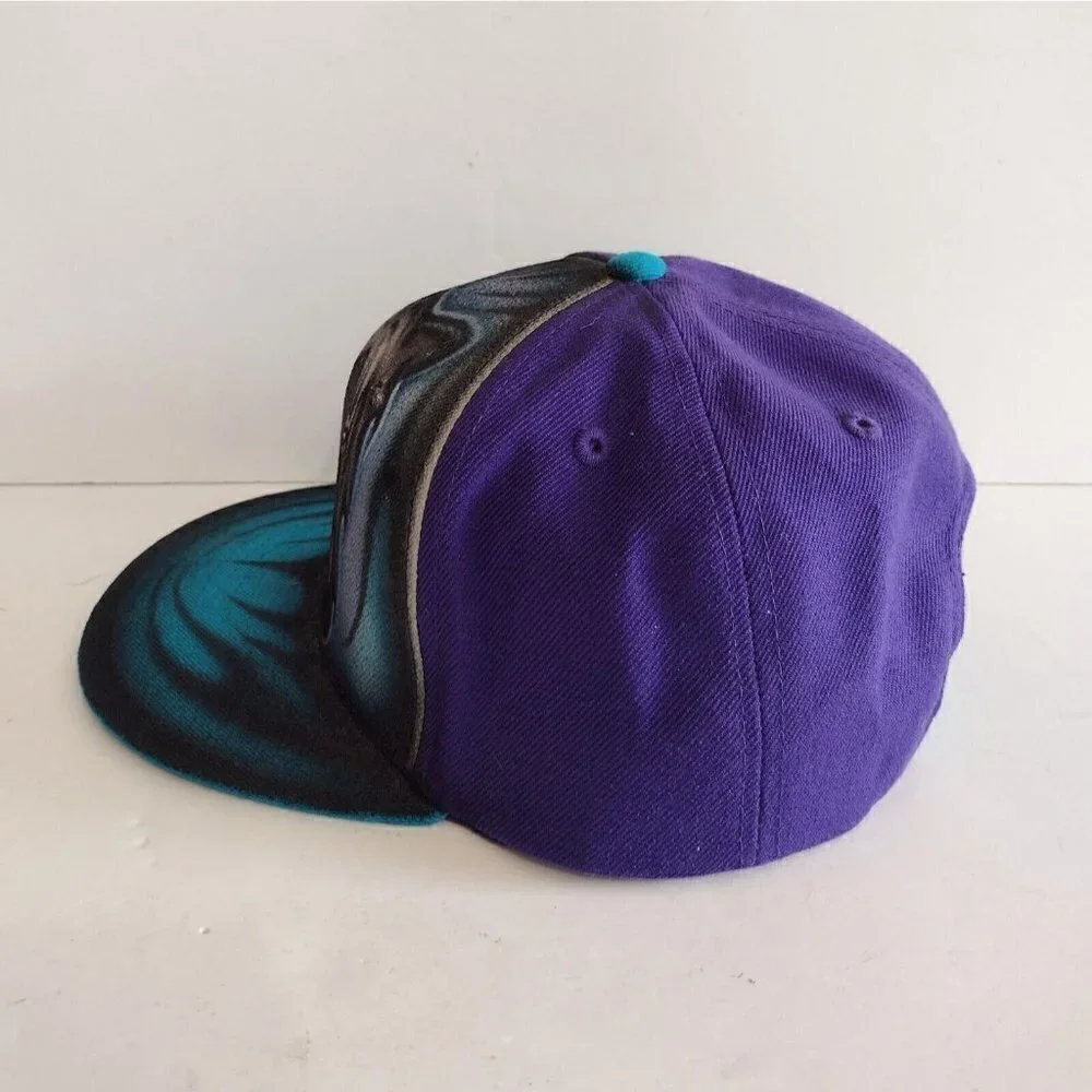 Vintage 90s Decky Snapback Hat Airbrushed Tiger Street Art Signed